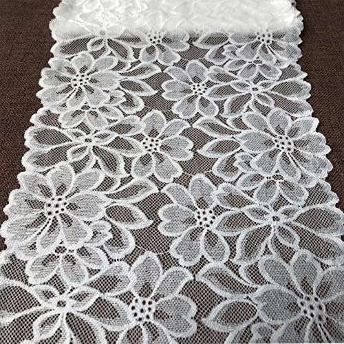 Olive Lace 9,5 polegadas de largura Lace elástica para decorações de casamento de noiva, costura de fazer DIY e artesanato