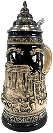 Companhia de Comércio de Pinnacle Peak Berlin Alemanha Marcos Rússicos Le Alemão Baços de Beer Stein .5 L Made Alemanha