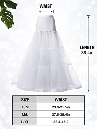 Mannice Women Feminle's Length Papticoat Wedding Slips Crinoline Tutu Tulle Salia Longa Underskirts para Vestido Formal