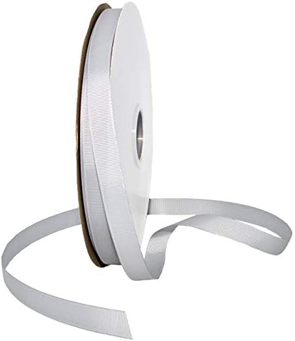 Morex Ribbon, Grosgrain, 5/8 polegadas por 100 metros, prata clara