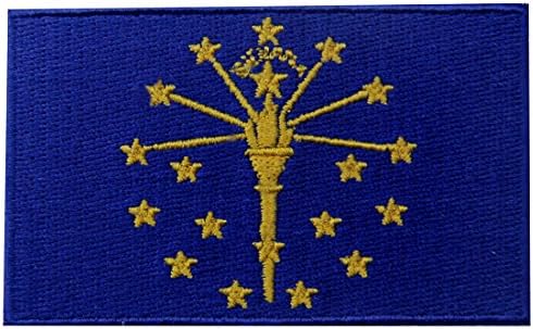 Indiana State Flag bordou emblemed Iron on costure in patch