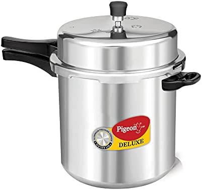 Pombo 12 qt panela de grande pressão para festas, Olla de Presion, projetada para segurança, top de fogão e indução compatível com fogão indiano de fogão, panela grande instantânea, 12 litros