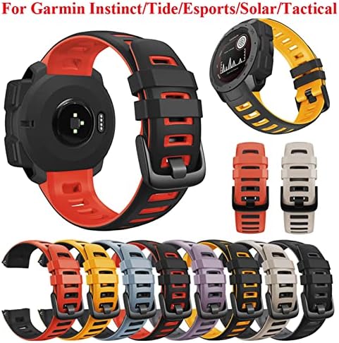 Sawidee Silicone Watch Band Strap for Garmin Instinct Watch Substituição Strap Strap for Instinct Tide/Esports/pulseira solar/tática