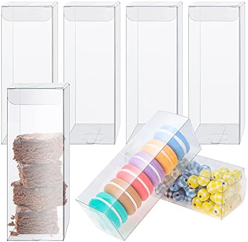 30 PCs Caixas de favor limpas caixas de plástico mais grossas Caixas de presente transparentes cubos de retângulo de doces