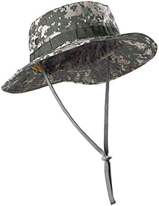 Kolumb Wide Brim Boonie Hat, Homens e Mulheres Top Chapé Camufesa para Safari Military Beach…