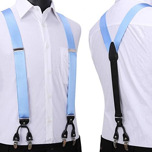 HISDERN BOW TIE E SUSPENDERS PARA MENS SUSPENDENTES E LONDRAMENTO DE BURCHTIE Conjunto de lenço