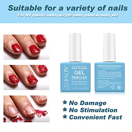 Removedor de esmalte em gel, removedor de esmalte em gel para unhas-Rapidamente e facilmente remove o esmalte em 3-5