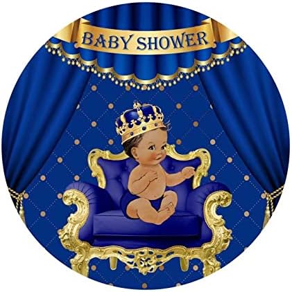 Dashan Prince Baby Churche Backdrop Decorações para menino Coroa de ouro Black Gold Prince Decorações de chá de bebê Baby Supplies