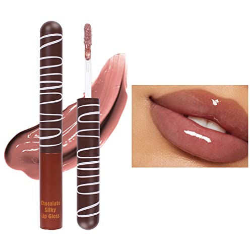 Pigmentos naturais para o esmalte lábio de chocolate Lip Gloss hidratante hidratante durar hidratante não pegajoso