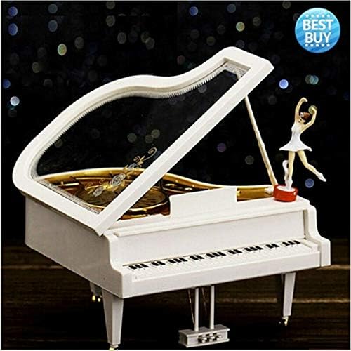 ZLBYB Caixa de música vintage Mini piano de piano girating Annodent Gift Table Decor para namorada