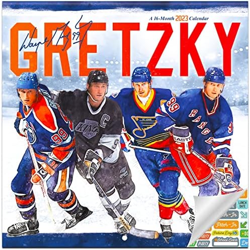 Wayne Gretzky Calendário 2023 - Deluxe 2023 Wayne Gretzky Wall Calendar Pacote com mais de 100 adesivos de calendário