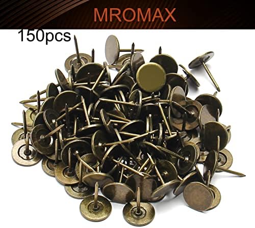 MROMAX 150pcs estofados unhas unhas unhas 0,63 x 0,79 Móveis de cabeça plana Decoração de mobília de unha Sofá cabeceira