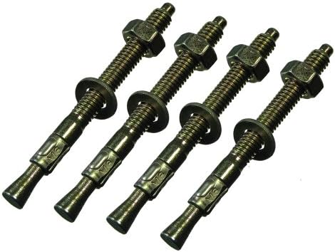 12 x através da âncora de manga M6 parafusos x 65 mm de comprimento 8,8 aço de aço de aço