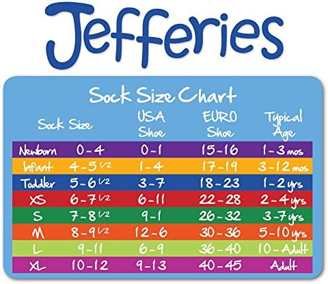 Jefferies Socks Garotos para meninos não-esquisitos Crecão de algodão de algodão 6 Pacote de 6 pares