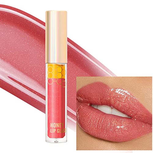 WGUST milagres lábios Lip Lip Glaze Hidratante e hidratante com Lipstick de Design de Camadas Pearidas de Glitter Fino 3,8 ml Flavo