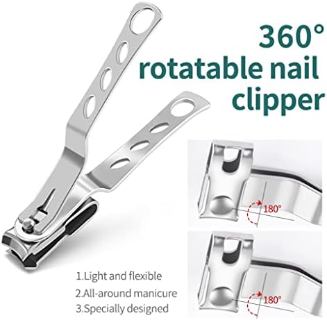 Quul Professional 360 ° Rotativo Aço inoxidável Prego Clippers Cutter Cutwernaiil upnail Manicure clippers Clippers
