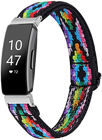 KRUDARY ELÁSTICA AJUSTÁVEL BANAGEM COMPATÍVEL COM FITBIT INSPIRE 2 /inspire hr /inspire, pulverização de nylon mole