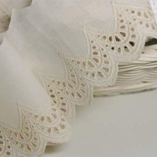 14yds broderie anglaise ilhó de algodão Encaminhar 9cm YH1327