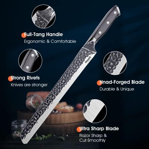 Pacote de facas de fatia premium de Huusk com faca de deboning forjada à mão com bainha