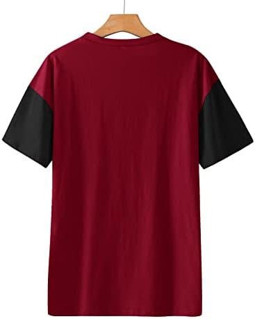Tampas de verão de tamanho grande, impressão gráfica Pescoço redondo de manga curta Camisetas esvoaçantes de túnicas