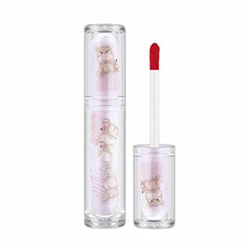 Xiahium Lip Blumper Pack Pack fofo de seda de seda macia Lip Glaze Velvet Fácil de colorir Durável e não é fácil de tocar batom