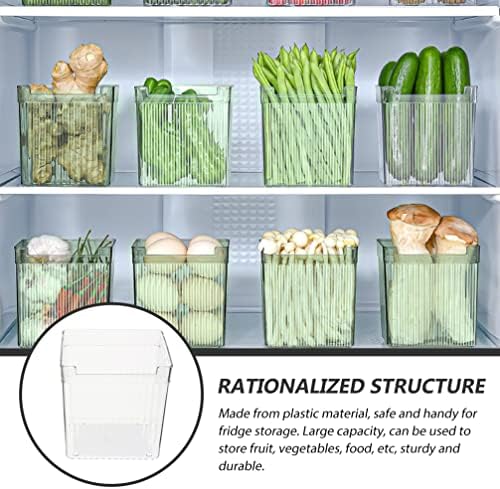 Veemon clear plástico de armazenamento de armazenamento de geladeira organizador lixo lateral prateleira de cesta de armazenamento de armazenamento para alimentos lanche de frutas vegeta
