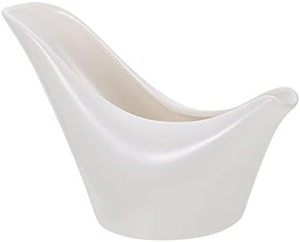 Salada de salada de hemotão servidor de porcelana molho branco molho de cerâmica barco de café com leite tigela com bico para salada temperos de salada Temperando o leite creamer refeições refeições
