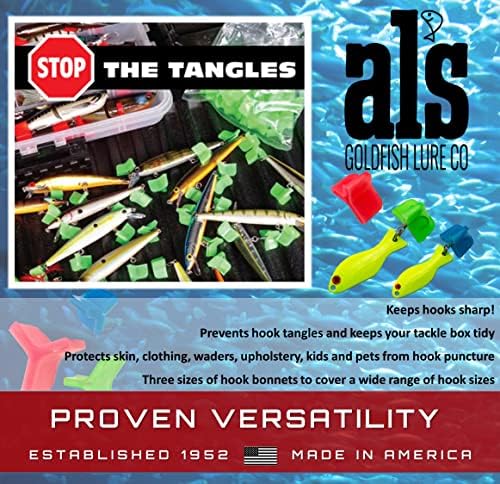 AL'S GOLDFISH LURE COMPANY - American Made Treble & Gail Guard Protetor Cappro de tampa de tampa de tampa para a segurança do gancho