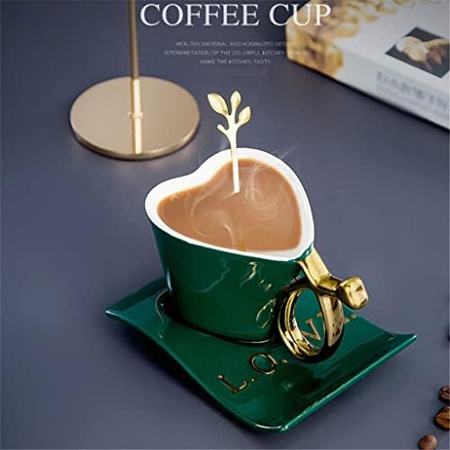 Gppzm caneca de café xícara de estilo europeu em casa pendurada e orelha amor de cerâmica xícara de xícara de xícara de chá