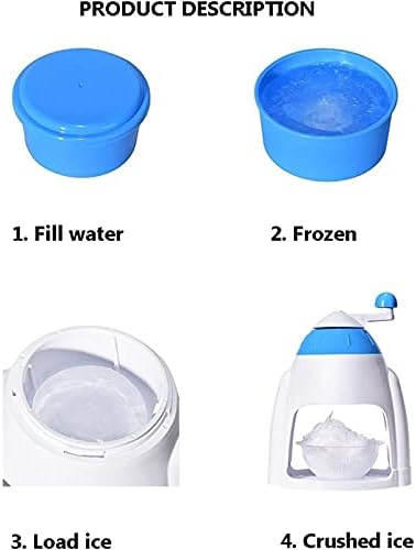Xuanx Manual de gelo Crusista doméstico Mini triturador de gelo de gelo, multifuncional de verão, esbelador de consumidor de consumidor, azul