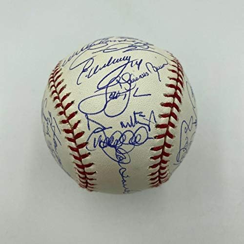 2004 A equipe do New York Yankees assinou o beisebol Derek Jeter Mariano Rivera 36 Sig JSA - Bolalls autografados