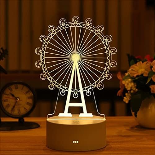 Lâmpada 3D de amor romântico do ANMMBER para casa Lâmpada de mesa de mesa de mesa de mesa de noite de noite, lâmpada