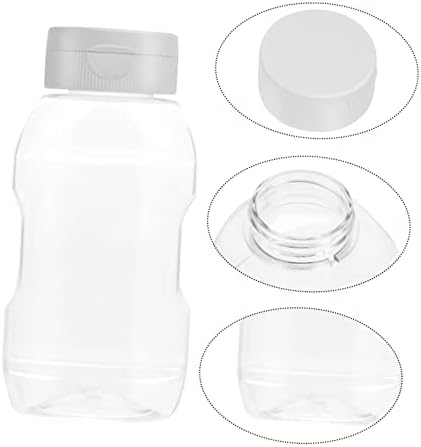Doitool 12 PCs Jam Jar recipiente transparente com recipientes de tampa com tampa infantil garrafas de molho de molho de armazenamento com tampas com tampas de tampas garrafas de ketchup garrafas de chá panela