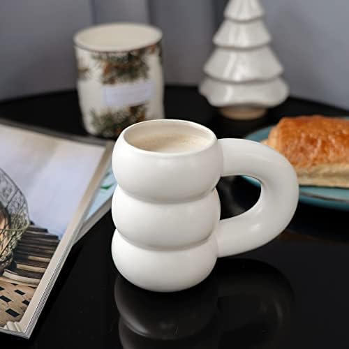 Memoria Collection Cloud Caneca - Seguro de microondas, perfeito para café e amantes de design minimalista - caneca gordinha de chá de cerâmica com alça - caneca estética, 11oz