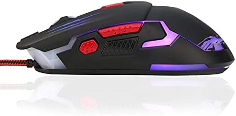 DailyInt Mouse Quatro Cores Mouse de Gaming de Cores, Mouse com Wired Computer com Interface USB, Metal Backplane