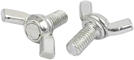 X-dree m6x12mm grau 4.8 parafuso de anda de aço carbono parafuso de borboleta 10pcs (m6x12mm graduado 4.8 acero tornillo ala mariposa