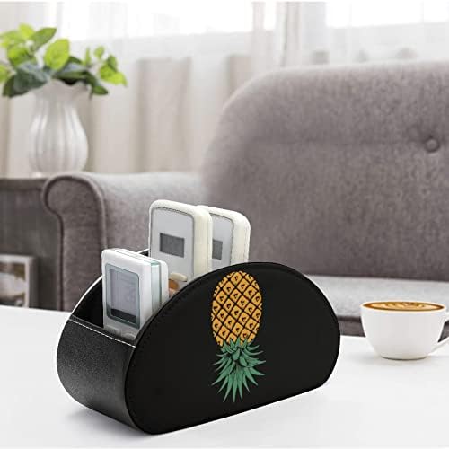 Down Pineapple Pu Leather Control Control titular Caixa de armazenamento do organizador de mesa com 5 compartimentos