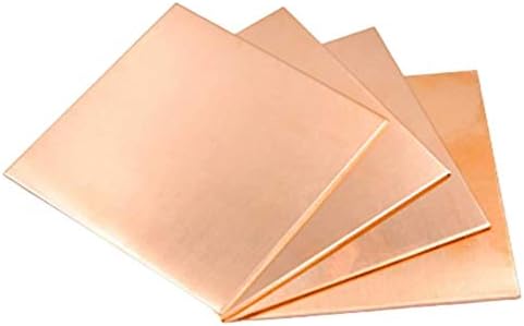 Zhengyyuu Brass Placa de cobre Captura Metal 99,9% Cu Placa de papel alumínio ótima para artesanato, lojas de máquinas placas de papel alumínio de cobre
