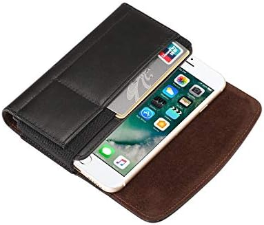 Protetor de telefone Compatível com o iPhone 8 7 6 Bolsa de clipe de cinto de couro, bolsa de estojo de cinto compatível com Samsung Galaxy S4/S3/J7-2017. Caixa de carteira com caixa não plástica do cartão