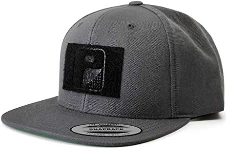 Puxe o patch chapéu tático | Capinho de beisebol premium de Bill Flat | Snapback autêntico | Loop de 2x3 polegadas para prender patches