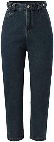 Calça de carga jeans miashui para mulheres laras folgadas calças harlan jeans calças altas cisto cantando mulheres