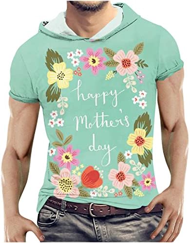 Camisetas com capuz de praia masculino T-shirt de camiseta impressa da mãe com capuz