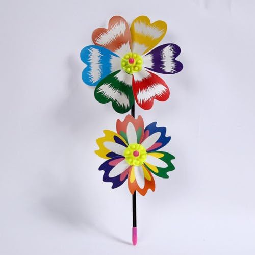 OKOKMALL US-Windmill Party Divertido infantil Toy Toy Spring Duplo Flor Principal Wheels Kids Presentes