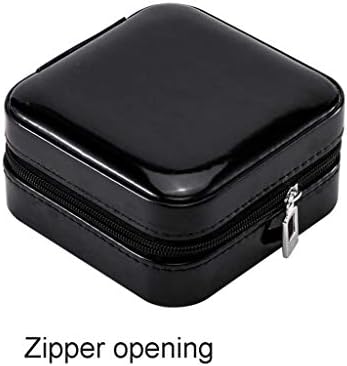 XJJZS Caixa de jóias pequenas para viagens Mini Organizer Jóias Armazenamento de jóias Visor portátil para anéis Brincos