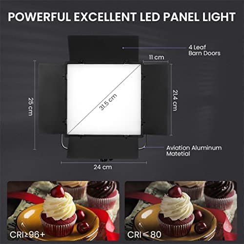 ZCMEB Bi-Color RGB LED LED LUZES DE VÍDEO DE VÍDEO 3200-5600K Lâmpada de painel profissional para fotografia de estúdio