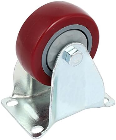 Aexit de 3 polegadas Casters DIA PVC Única roda de PVC não rotativa placa de rolagem rodízios de placa de rolamento 2pcs