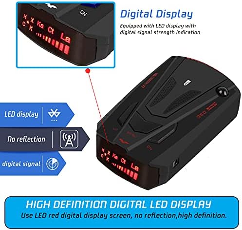 Ajuda recentemente de condução com memória muda, modo de cidade/rodovia, detecção de longo alcance, exibição de LED, presente ideal para carros