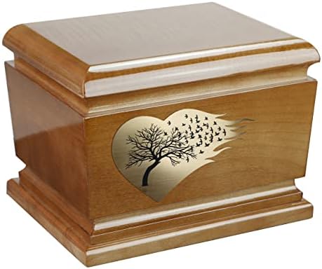 Árvore da vida Castão de madeira maciça, cinzas funerárias humanas Urna para cremação adulta urna memorial, urna personalizada, urna