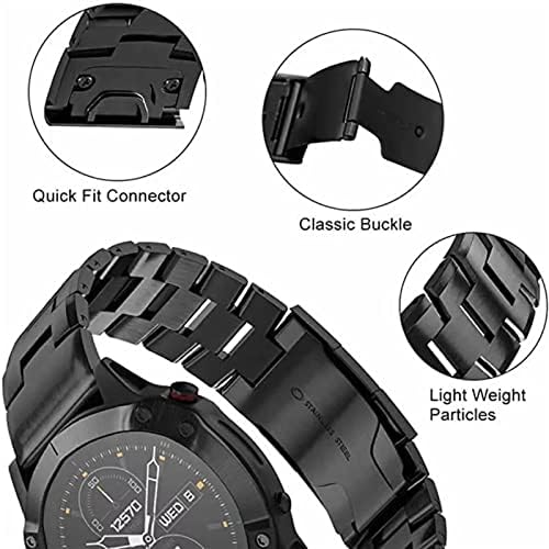 ONECM Titanium liga Watchband Quickfit Wrist Wels for Garmin Fenix ​​7x 7 6 5 5x Plus/6 6x Pro 3 3HR/Forerunner 935 945 Relógio 22 26mm Strap 26mm