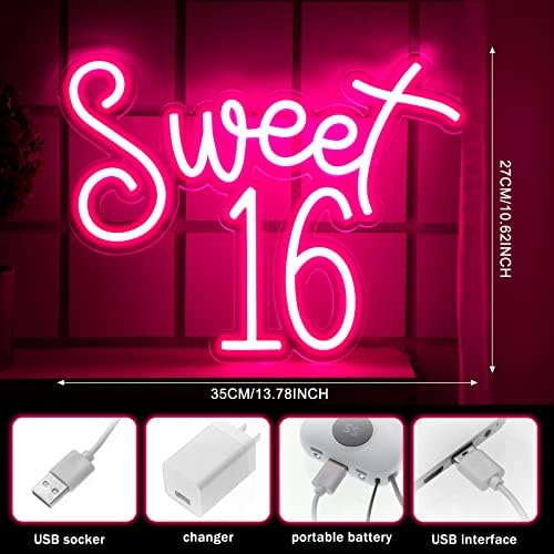 Vinte e um, Wild One, Pink Sweet 16 LED LED LIGHT SIGN PARA DOR DE DECORAÇÃO DE WALL SALTA NEON SILHO QUARTO GLOW NEON NEON SILH